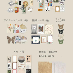 在庫処分　4種　88点　レトロ　紙モノ　紙素材　コラージュ素材　ジャンクジャーナル素材　紙もの　詰め合わせ　素材パック 3枚目の画像