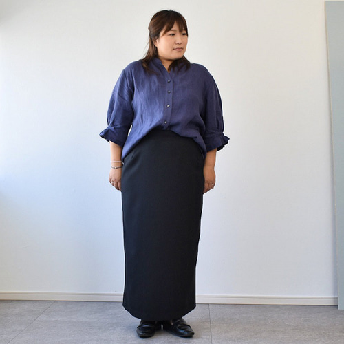 7-17号カナパリネンライク”足が見えない”後スリットロングタイト