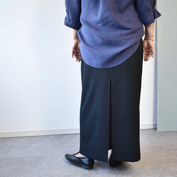 7-17号カナパリネンライク”足が見えない”後スリットロングタイトスカート　5色展開 16枚目の画像