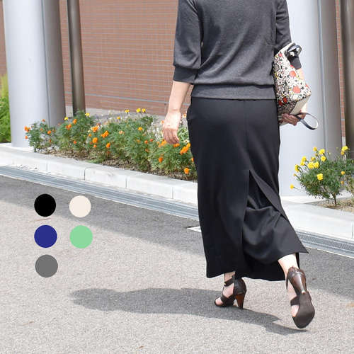 7-15号カナパリネンライク”足が見えない”後スリットロングタイト