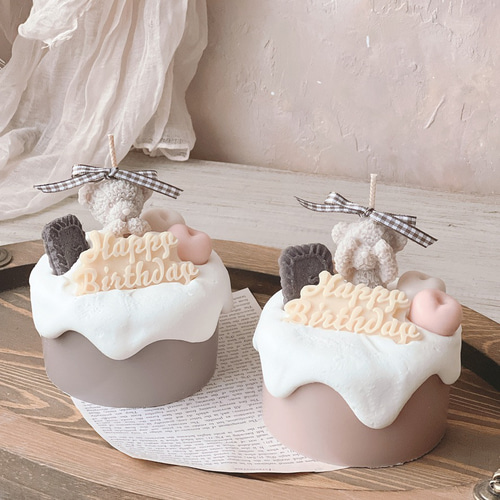 ♥ベアーケーキキャンドル♥熊 韓国インテリア バースデーフォト 