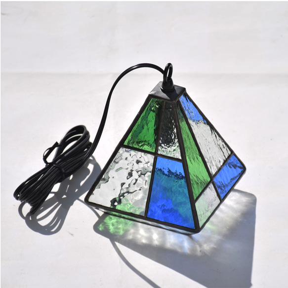 ガーデンライト 吊下げ式 4Ｋ-100 ステンドグラス ガーデンランプ 庭園灯 外灯  ガーデニング 雑貨 6枚目の画像