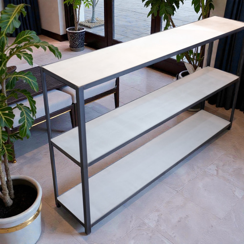 モルタル×スチール シェルフ W1200mm 棚・シェルフ・ラック tumugu