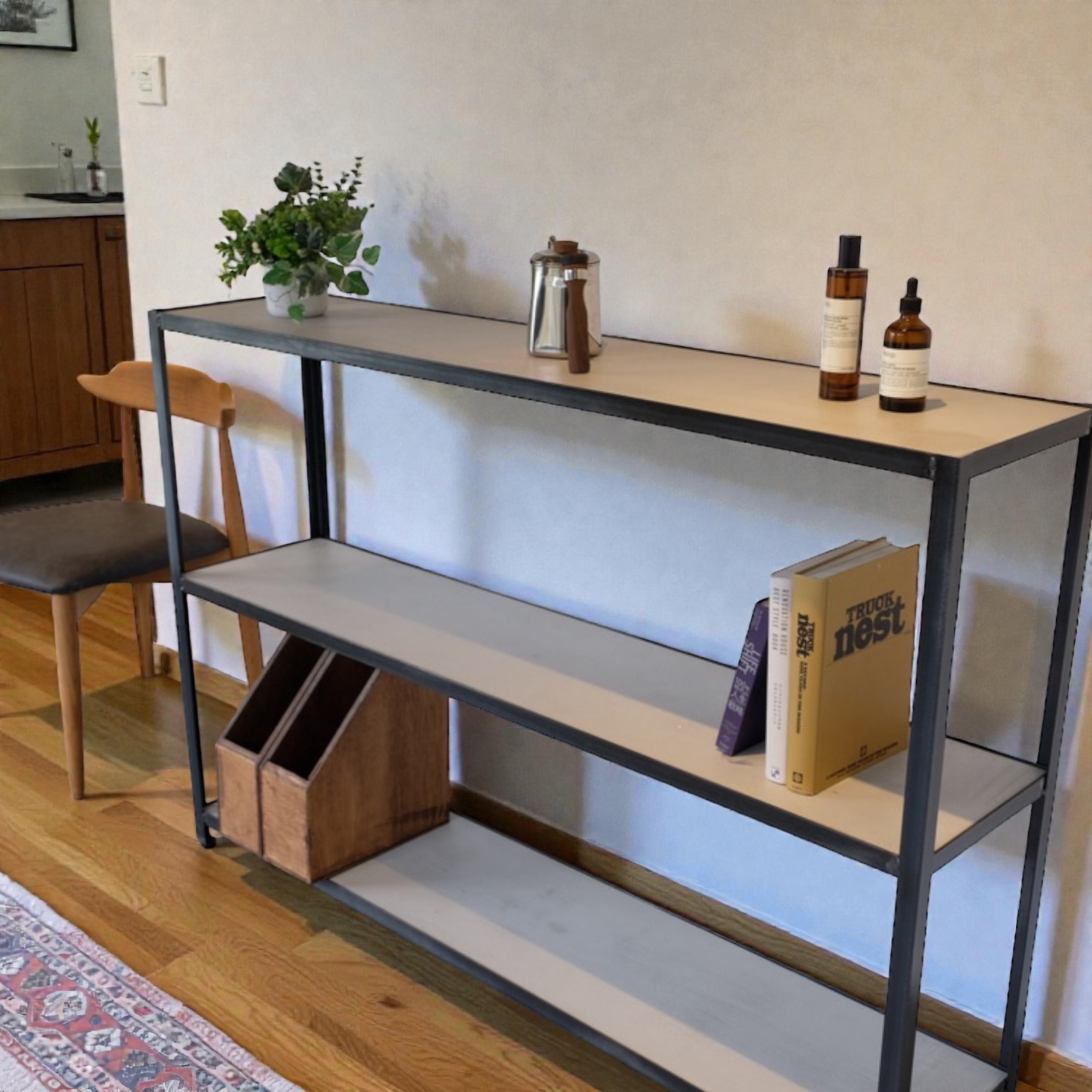 モルタル×スチール　シェルフ　W1200mm