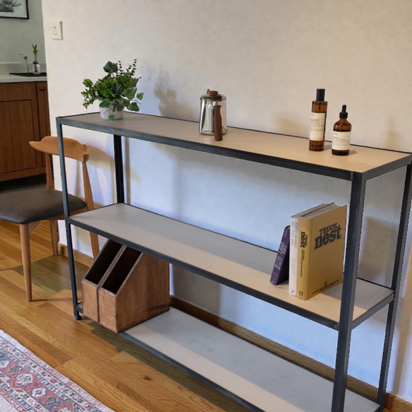 モルタル×スチール シェルフ W1200mm 棚・シェルフ・ラック tumugu