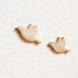 木製プッシュピン ■フライングバード■ 2個セット 2枚目の画像