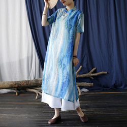 亞麻時尚設計洋裝 2278 第5張的照片
