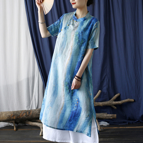 亞麻時尚設計洋裝 2278 第10張的照片