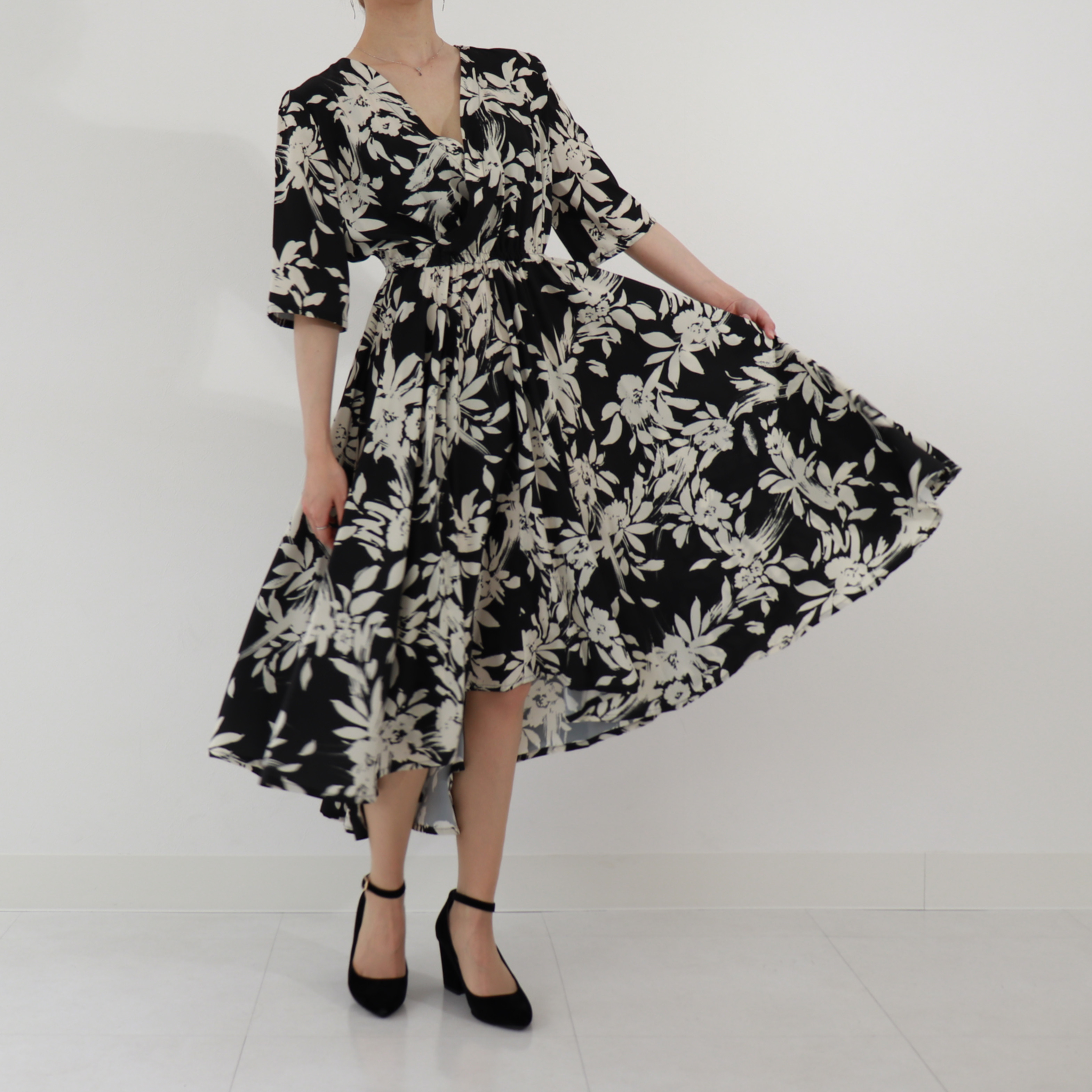 着物衿ワンピース　黒