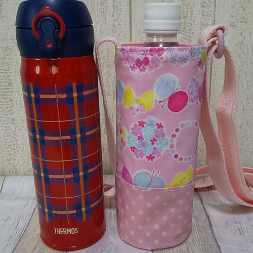 水筒カバー 蝶pk その他入園グッズ shiffon 通販 12118532｜Creema