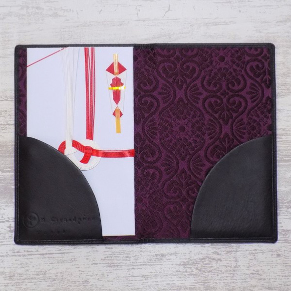 オーダー　冠婚葬祭兼用  本革製黒　セレモニーケース 7枚目の画像