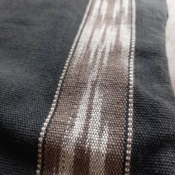 手工編織植物染棉連身裙/深灰色/泰國克倫族/卡蘇裡染色/公平貿易 第7張的照片