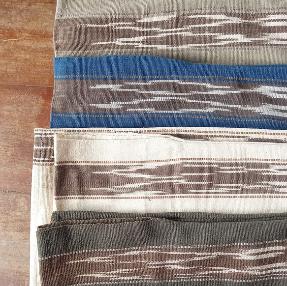 手工編織植物染棉連身裙/深灰色/泰國克倫族/卡蘇裡染色/公平貿易 第9張的照片