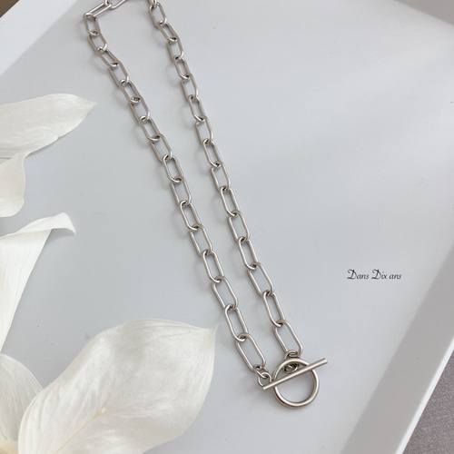 金属アレルギー対応 マンテル留め具 ステンレスチェーンネックレス