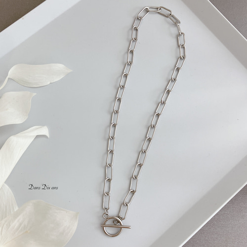 金属アレルギー対応 マンテル留め具 ステンレスチェーンネックレス