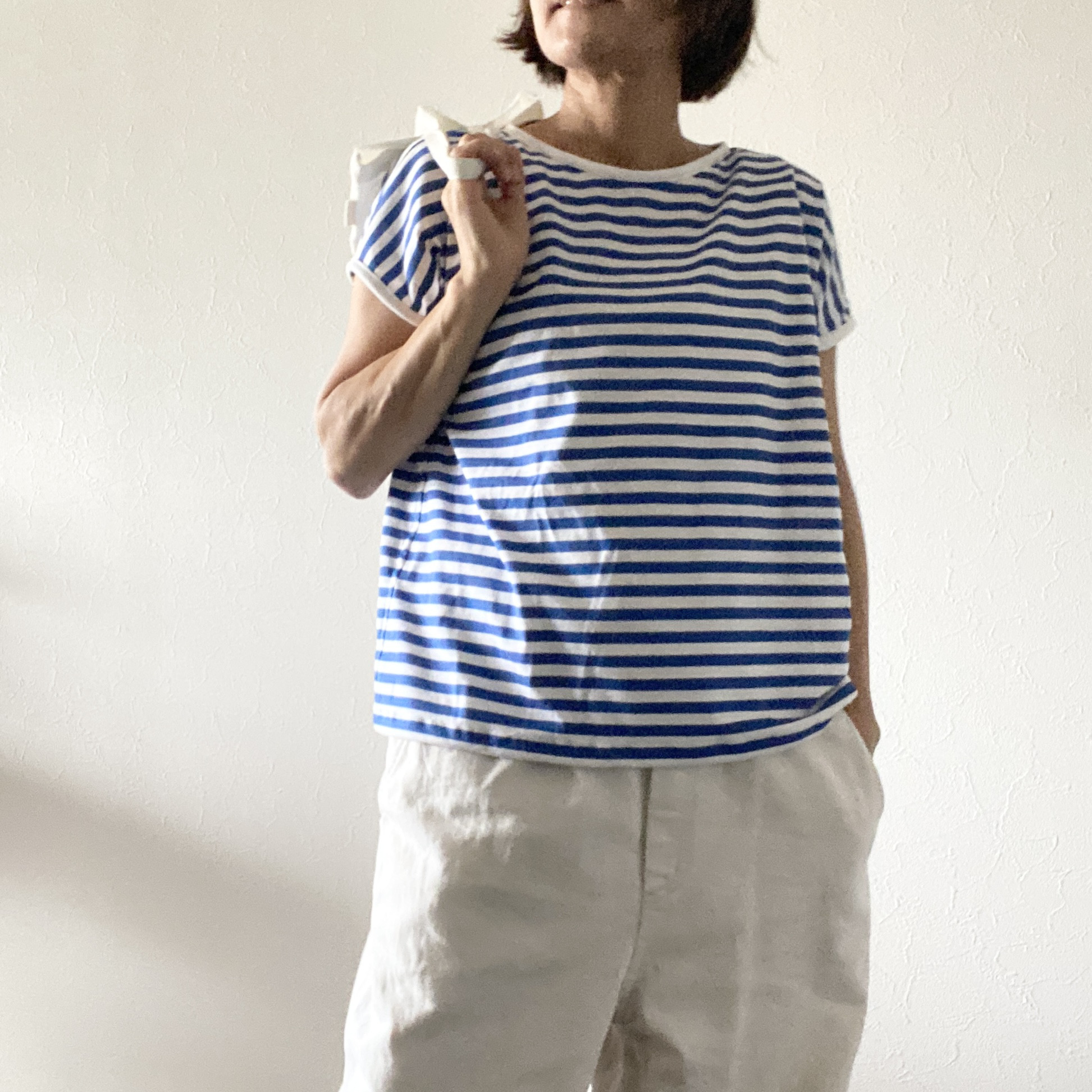 こだわりボーダー　シンプル半袖　4色