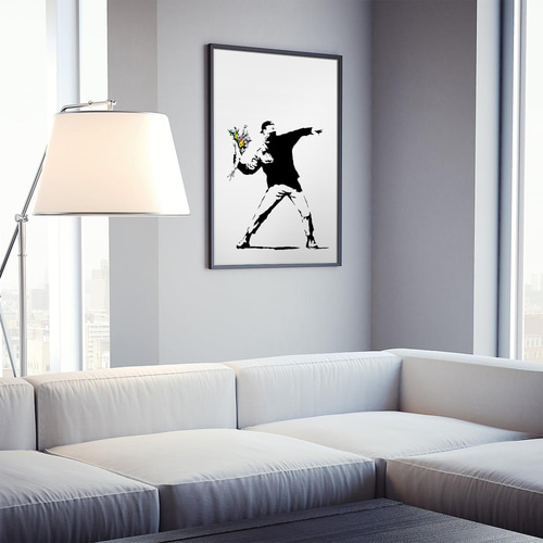 Amazon.co.jp: ポスター バンクシー The World of Banksy Flower