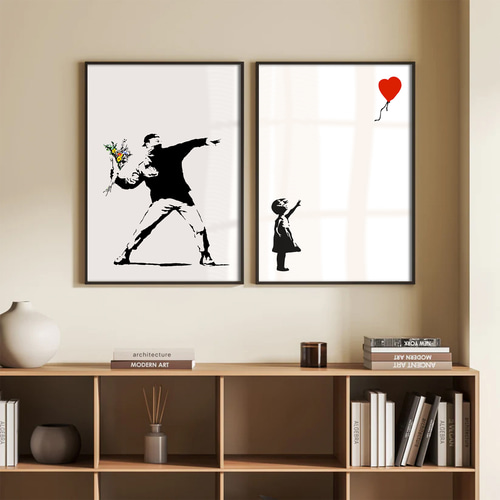Banksy -Flower Thrower-』バンクシー アート インテリア