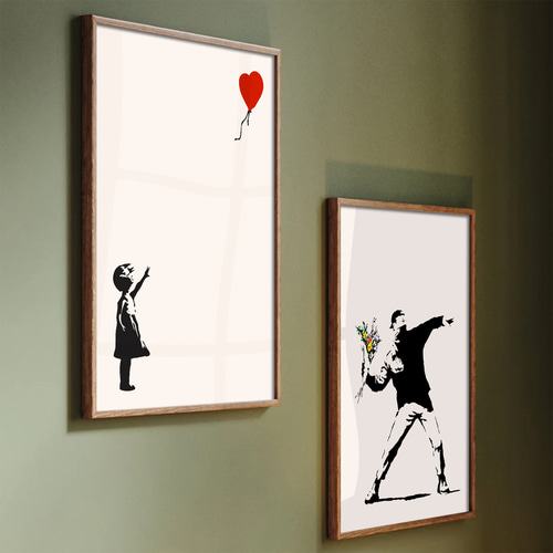Banksy -Flower Thrower-』バンクシー アート インテリア