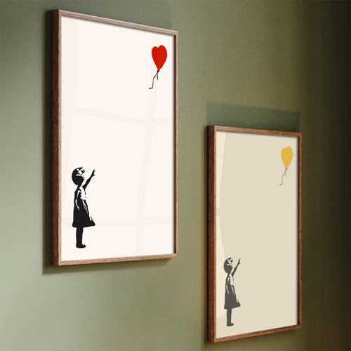 【額縁付き】 Banksy バンクシー A2ポスター ⑨ 楽天市場】アートポスター Banksy (バンクシー) Red Balloon