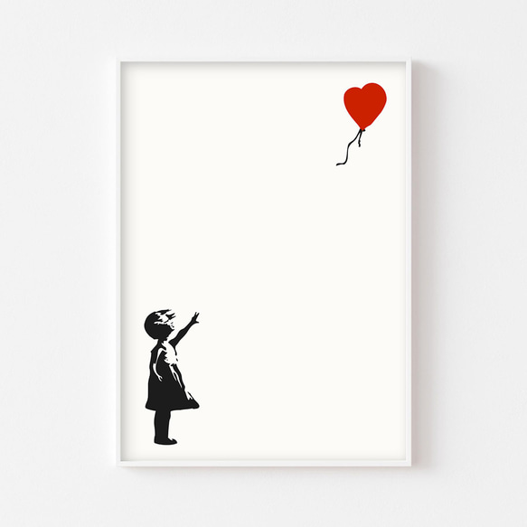 『Banksy -Girl with Balloon-』バンクシー アート インテリア アポスター 1枚目の画像