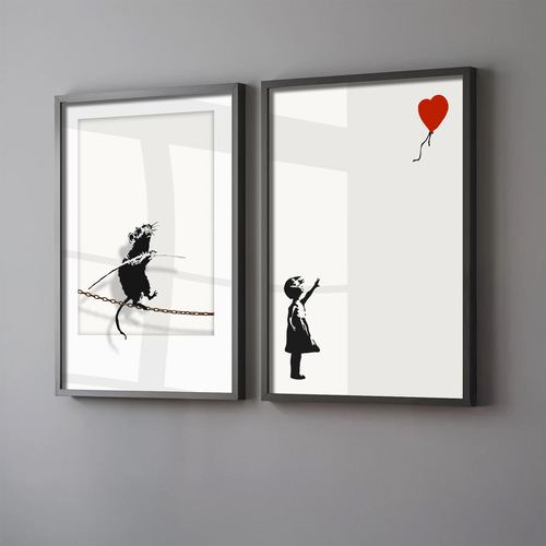 Banksy -Girl with Balloon-』バンクシー アート インテリア ア