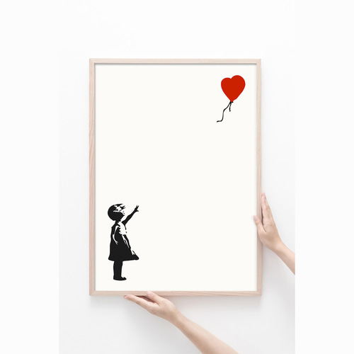 【額縁付き】 Banksy バンクシー A2ポスター 12 額縁付き] バンクシー「Papa-rat-zzi」パパラッチラット