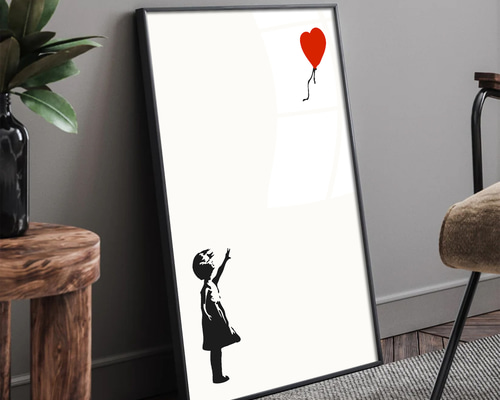 Banksy -Girl with Balloon-』バンクシー アート インテリア ア