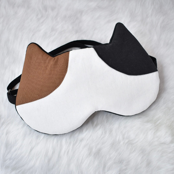 三毛猫ちゃんアイマスク 茶と黒 大人用 その他ファッション