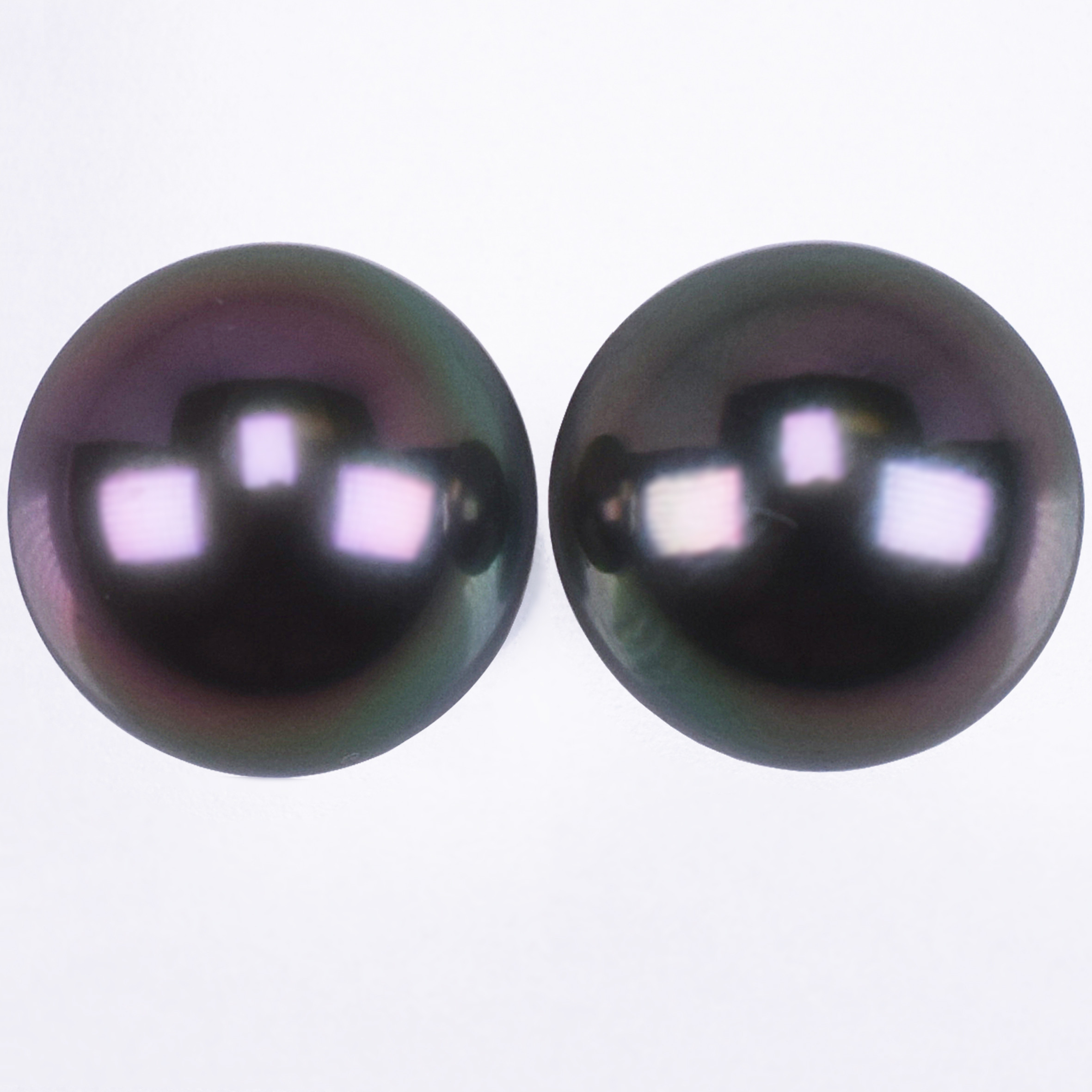 パール  黒蝶  1ペア  約11mm  (395085)