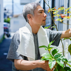 【改良】リネン100% フェイスタオル 91×35cm 驚きの吸水 速乾 防菌 防臭 / 2色展開 z006c ★ 1枚目の画像