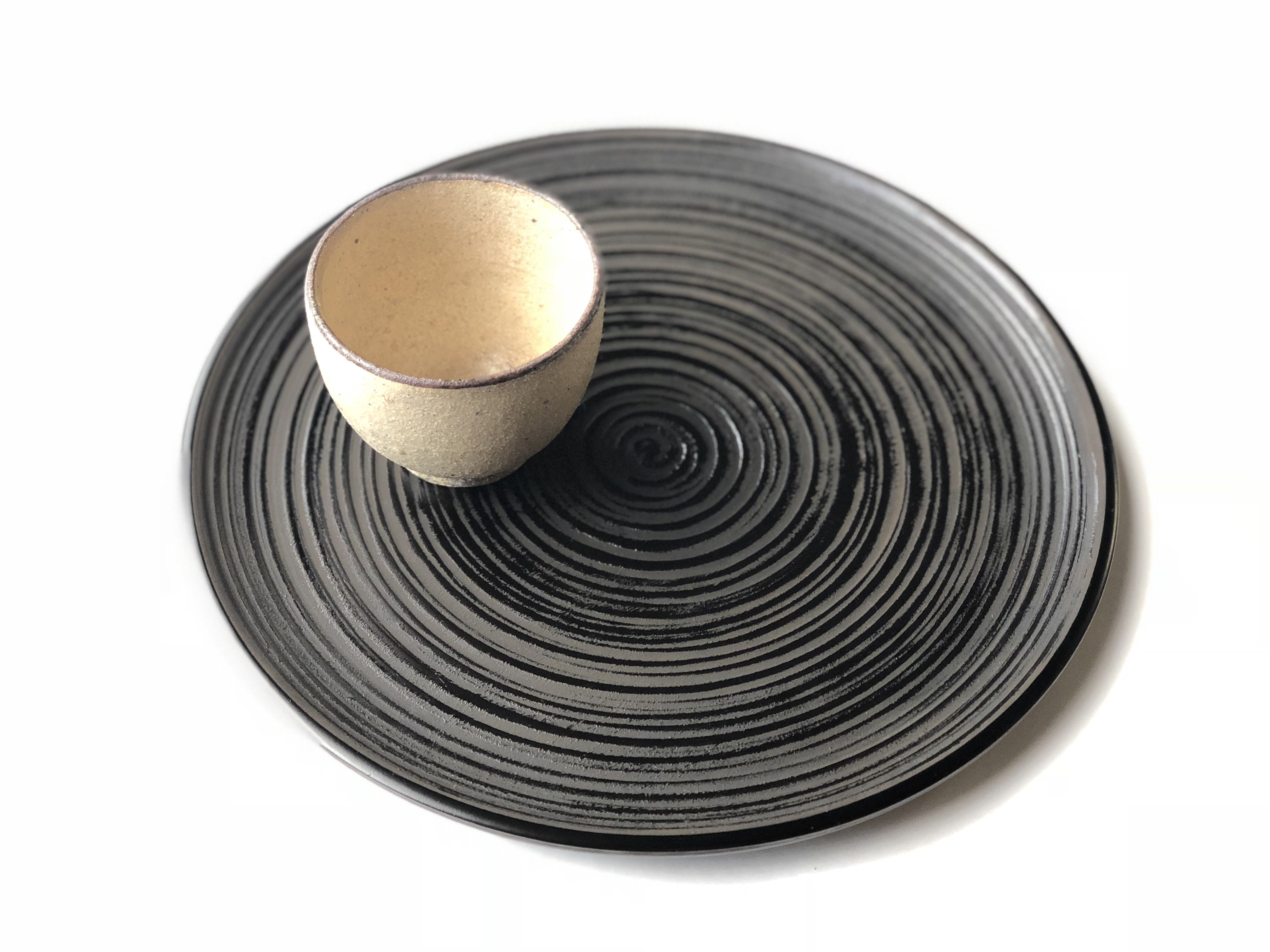 丸盆 がら筋象谷塗 φ30cm【香川漆器/87.5】