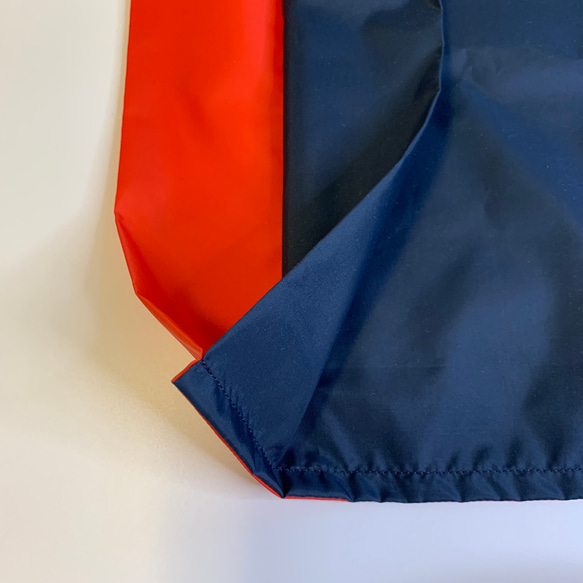 <One off>Colorful Nylon Eco Bag / Navy x Red 【ラスト１点】 5枚目の画像