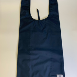 <One off>Colorful Nylon Eco Bag / Navy x White 3枚目の画像