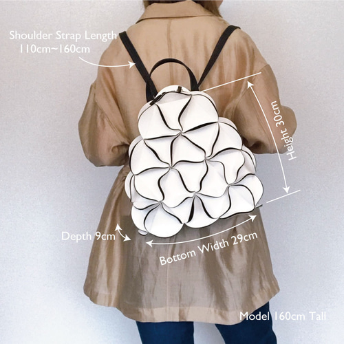 ELEMOOD エレムード幾何学的なお花の2wayウエストバッグ・ポシェット 2Way幾何学的なお花のリュック・ショルダーバッグ-MUS リュック