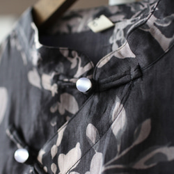 ワンピース 袖付き チャイナドレス 風シンプルなデザイン 薄手の生地 2275 8枚目の画像