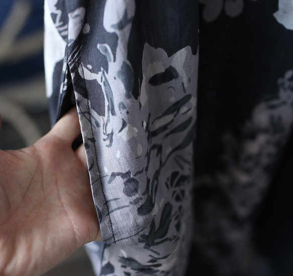 ワンピース 袖付き チャイナドレス 風シンプルなデザイン 薄手の生地 2275 12枚目の画像