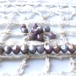 20個　大人の粒　紫系　チェコビーズCzech Glass Beads 1枚目の画像