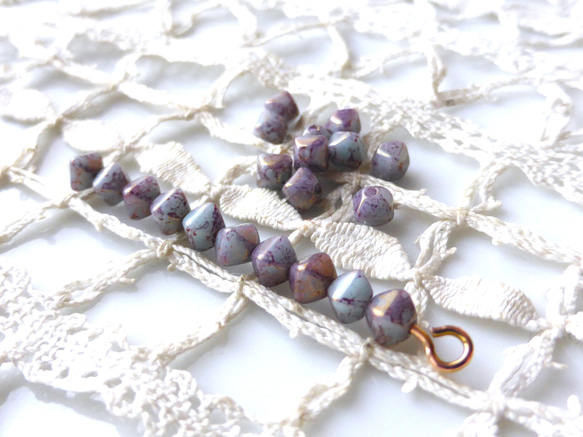 20個　大人の粒　紫系　チェコビーズCzech Glass Beads 2枚目の画像