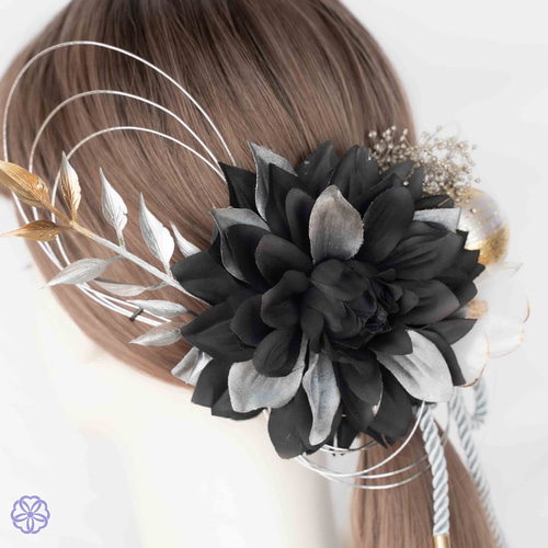 和装髪飾りブラックショートヘアシルクハット成人式髪飾り卒業式袴着物振袖結婚式 和装髪飾りブラックショートヘアシルクハット成人式髪飾り卒業式