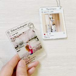 オリジナルキーホルダー ｜ キーホルダー 名前入り インスタ風 フォト