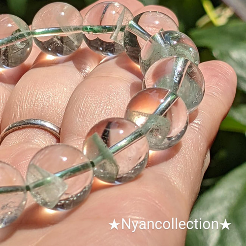 高品質マダガスカル産グリーンファントムクオーツブレスレット