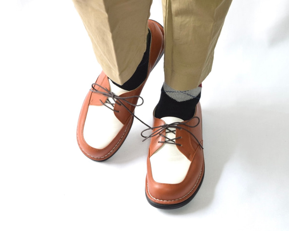 《P》オーダーメイドの革靴 毎日履きたい心地良さ 自分好みに選べる楽しさ  モカレースアップP-7　 レディース 8枚目の画像