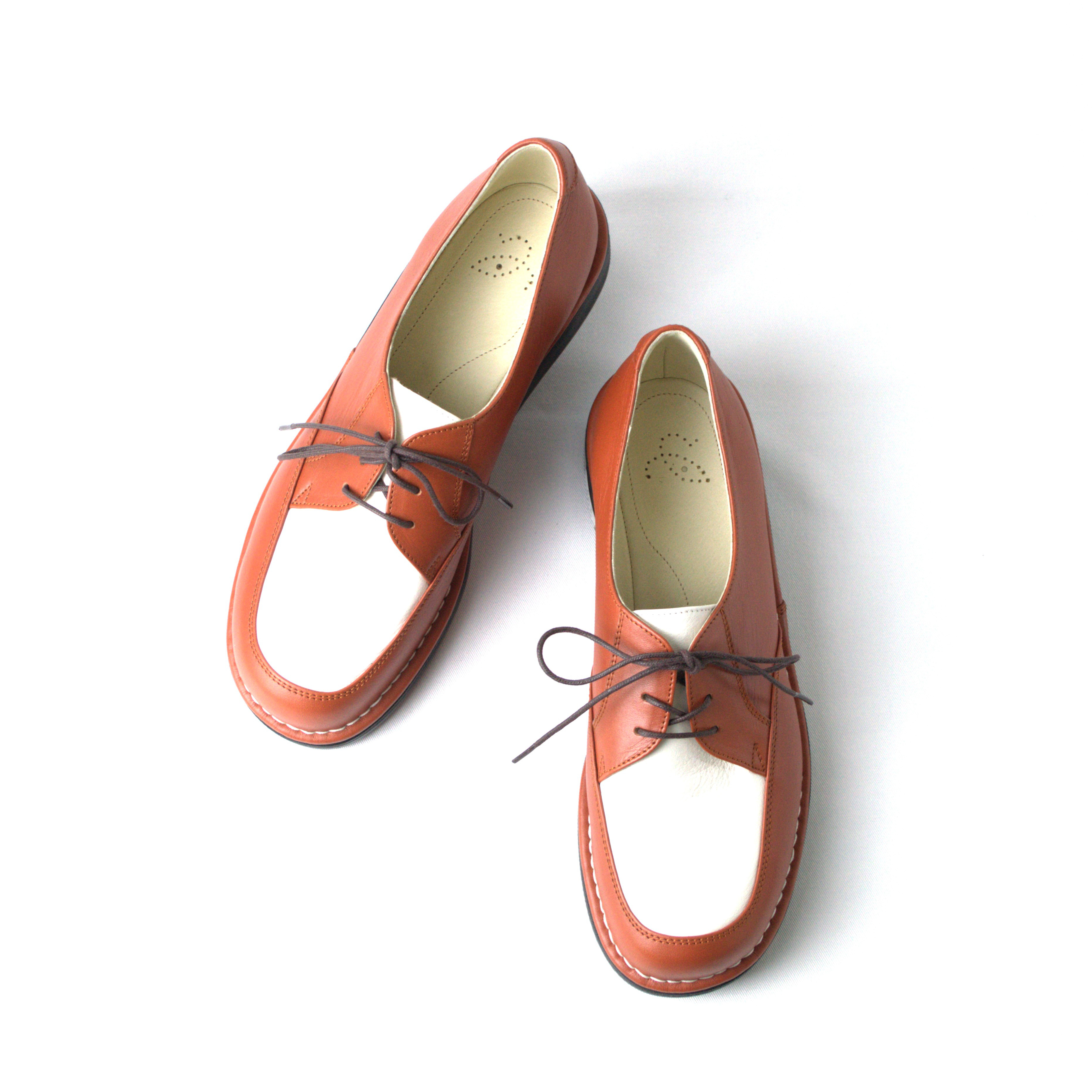 《P》オーダーメイドの革靴 毎日履きたい心地良さ 自分好みに選べる楽しさ  モカレースアップP-7　 レディース