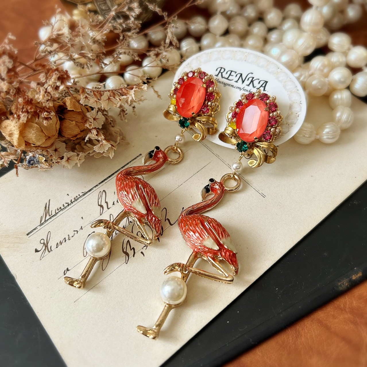 カフェオリ スズランピアスイヤーカフ k10PG カフェオリ スズラン