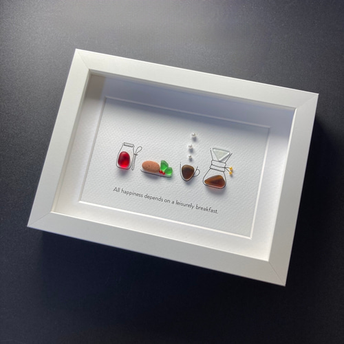 シーグラスアート「ブレックファースト」 その他アート ゆきみ