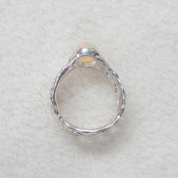 1.90ctオパールとSV925の指輪（リング：10号、サイズ変更可、ふくりん、ロジウム、天然石、10月の誕生石） 11枚目の画像
