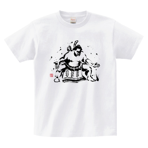 【Tシャツ】 力士/白 3枚目の画像