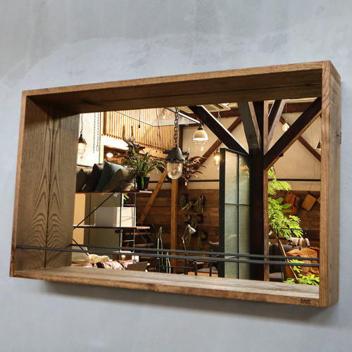 送料無料／[Wall Box Mirror]ウォールボックスミラー 鏡 壁掛け