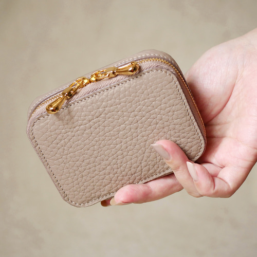 Marble】アクセサリーケース フランス産レザー トゥルティエールグレー